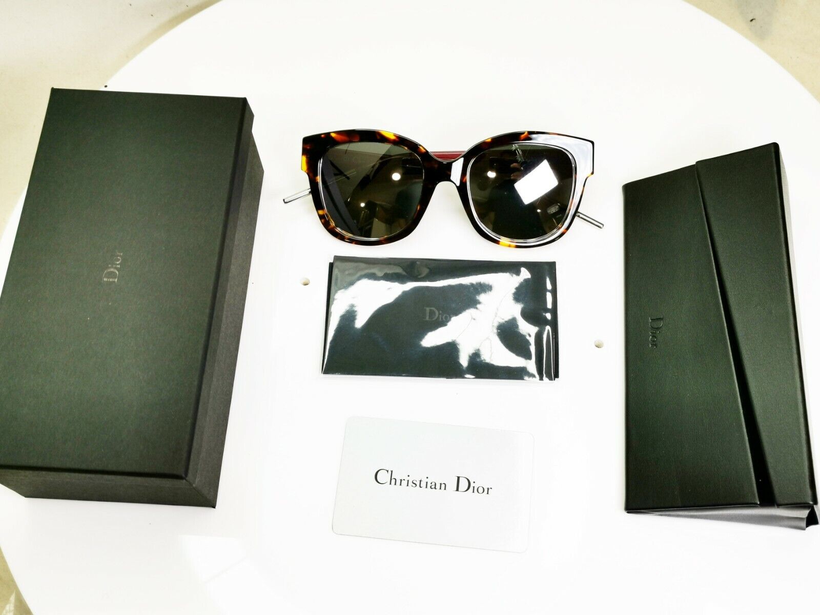Authentic DIOR Womens Sunglasses Burgundy Vintage Silver Mirror Very 1 31094