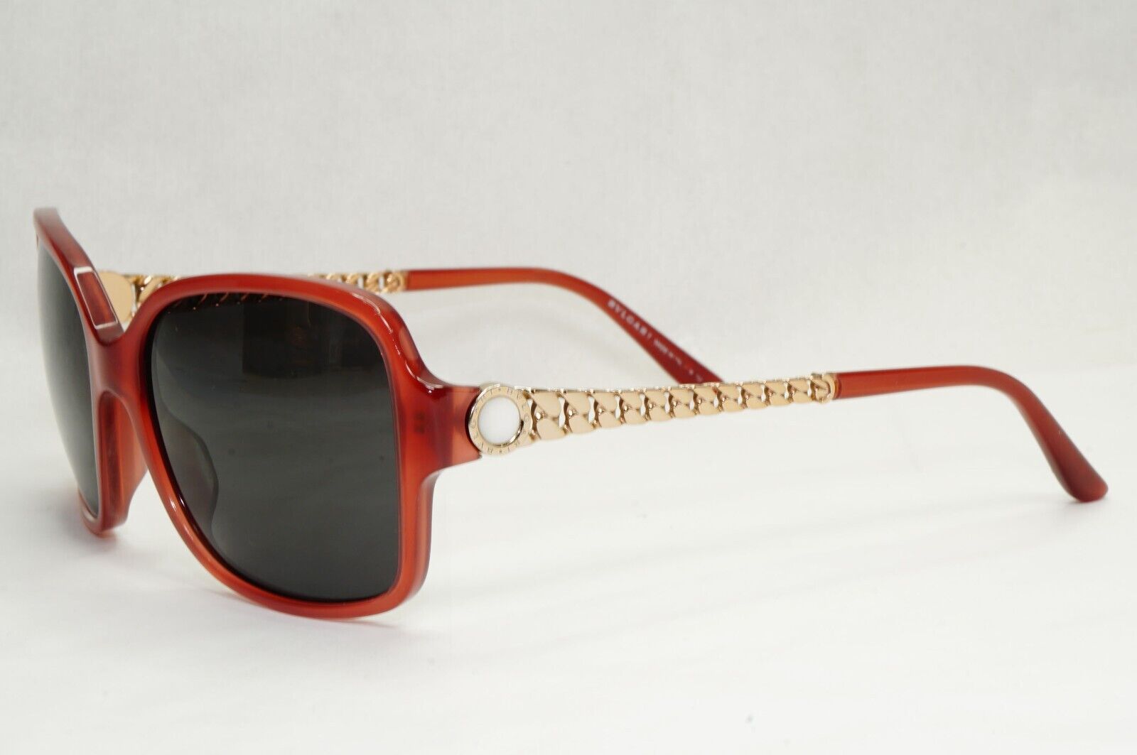 Bvlgari Sunglasses 2010 Vintage Gold Chain Mauve Brown 8125-H 5265/13 180324
