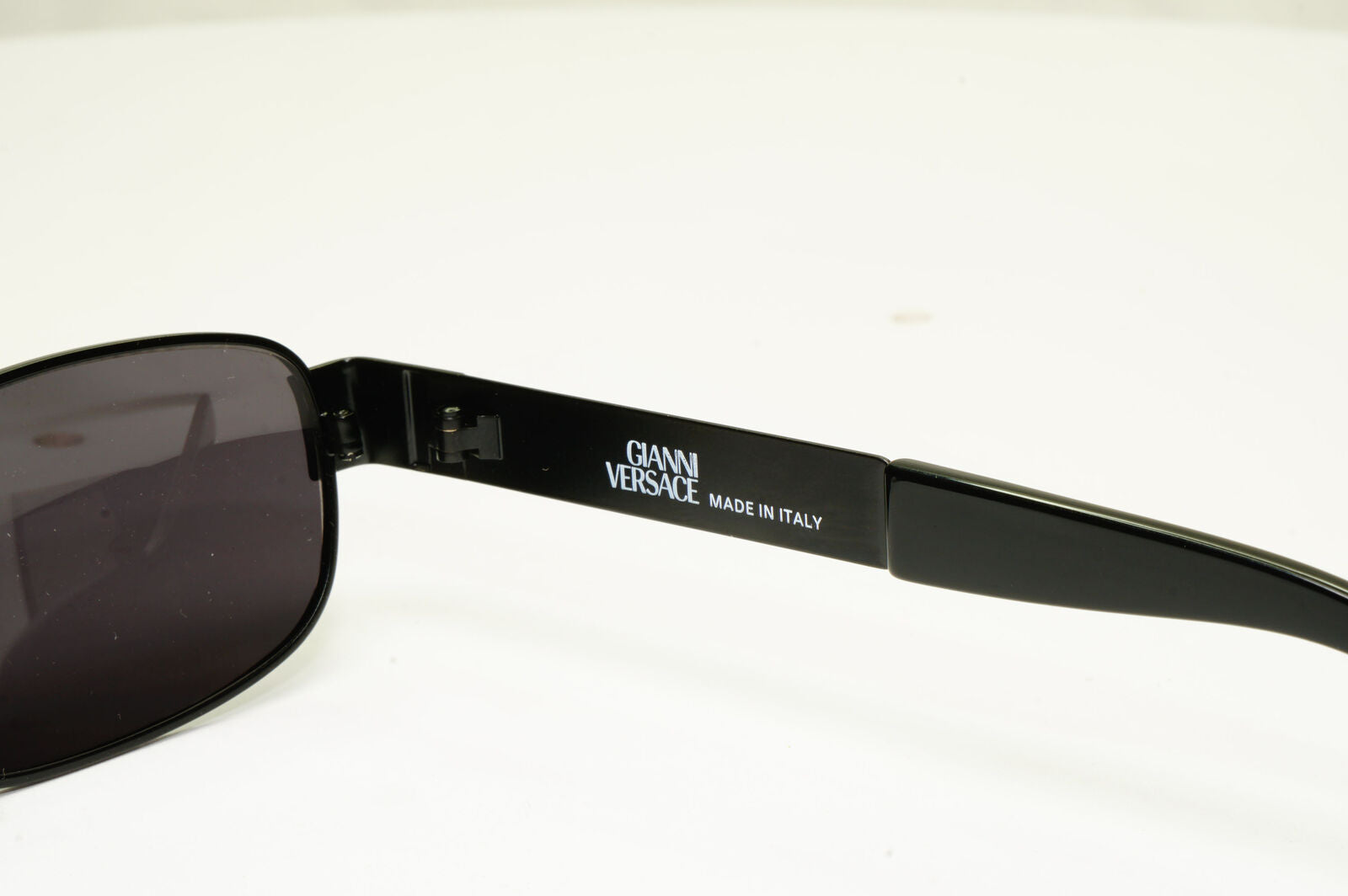 Gianni Versace 1996 Vintage Unisex Black Rectangle Sunglasses MOD S31 COL 028