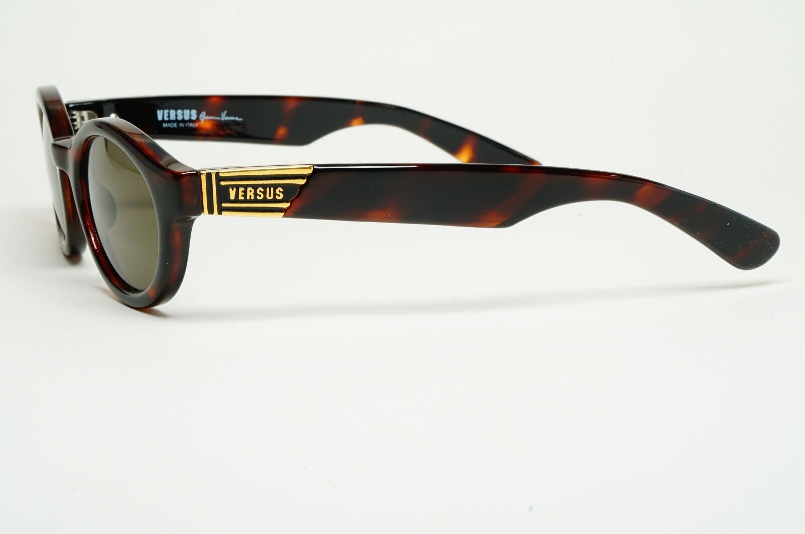 Versus Sunglasses 1996 by Gianni Versace Vintage Brown Gold MOD EZ9 COL 649