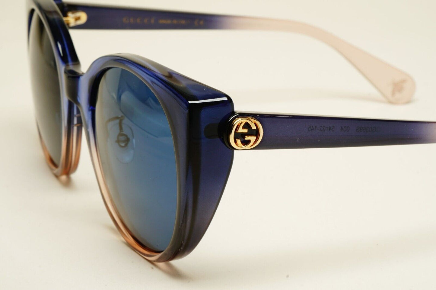 Gucci Sunglasses 2018 Blue Square Oversized Large GG0369S 004 54mm 210125