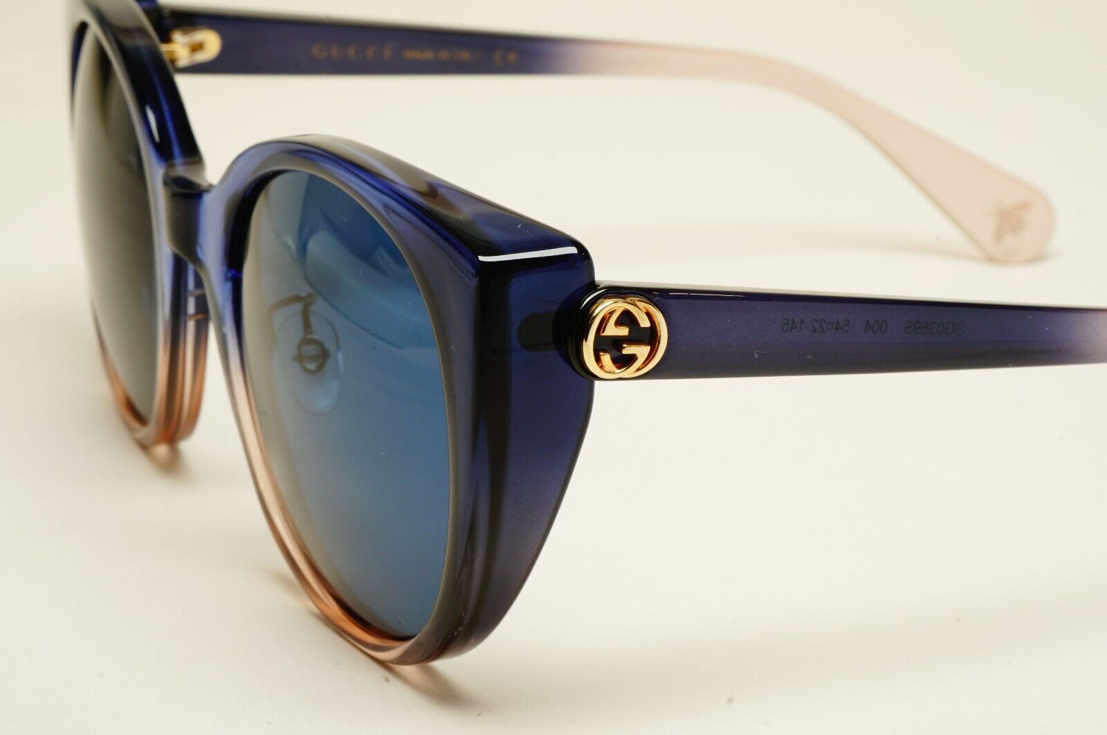 Gucci Sunglasses 2018 Blue Square Oversized Large GG0369S 004 54mm 210125