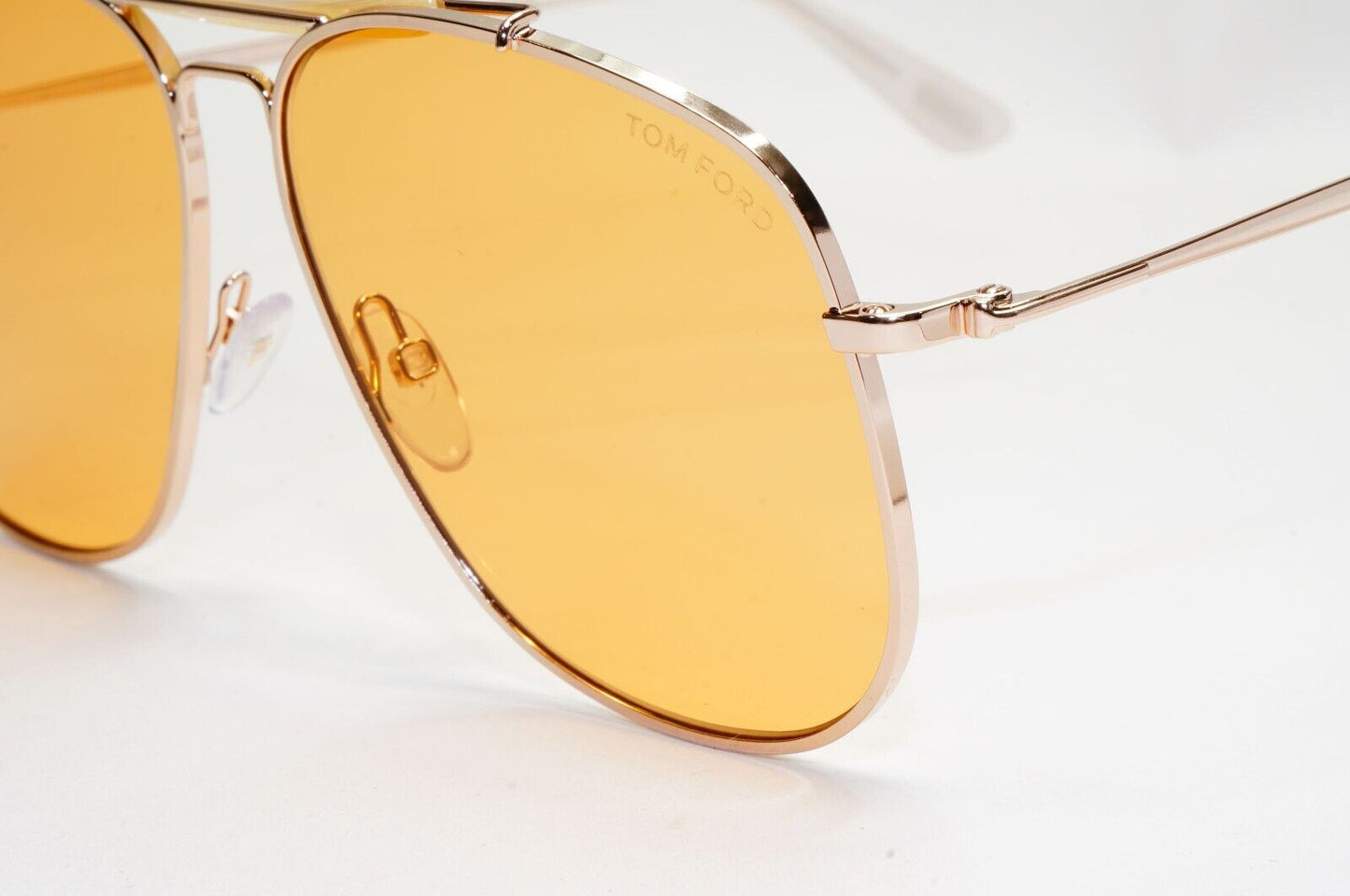 Tom Ford Sunglasses Connor-02 Gold Yellow Pilot Large Metal TF 557 28E FT0557