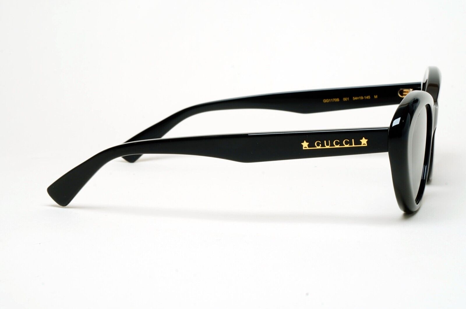 Gucci Sunglasses 2022 Black Cat Eye Glossy GG1170S 001 54mm 280125