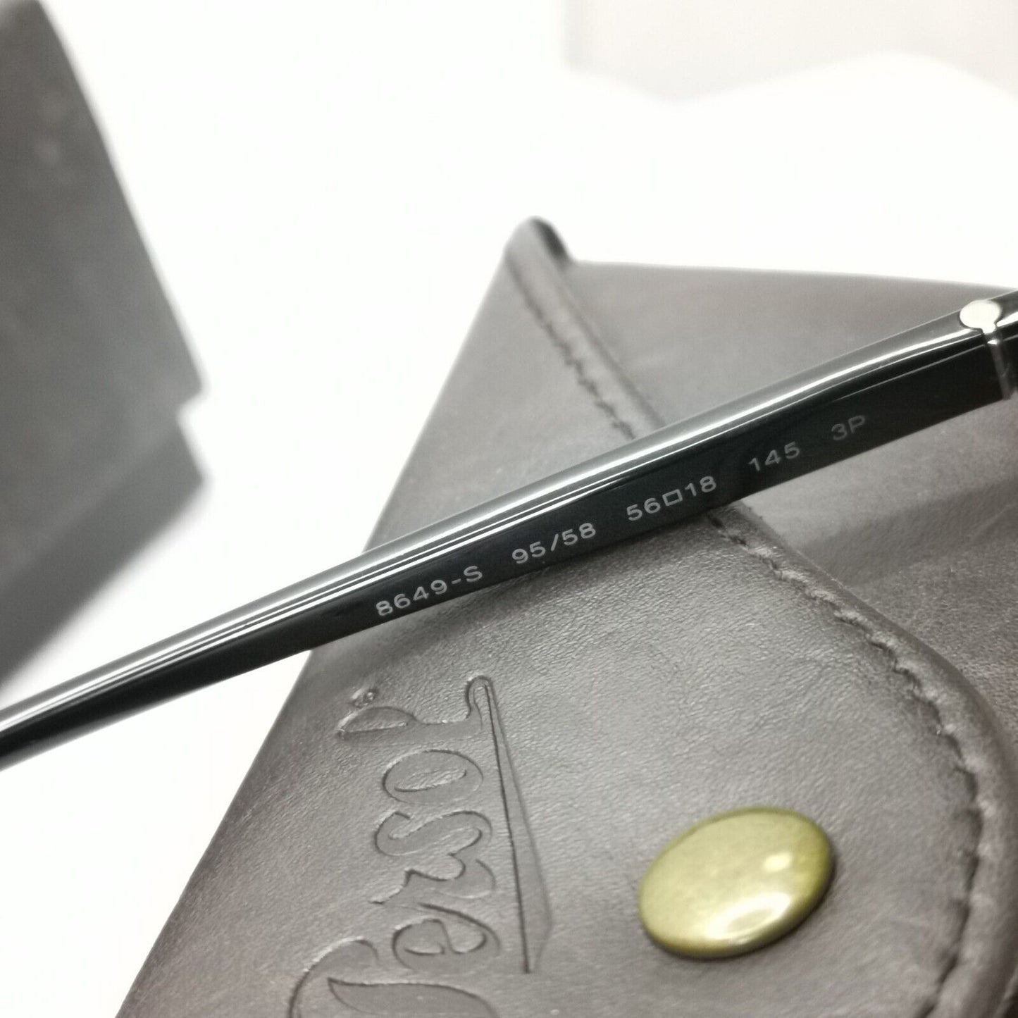 Persol Sunglasses 2015 Polarized Black Green Grey Silver 8649-S 95/58 56mm