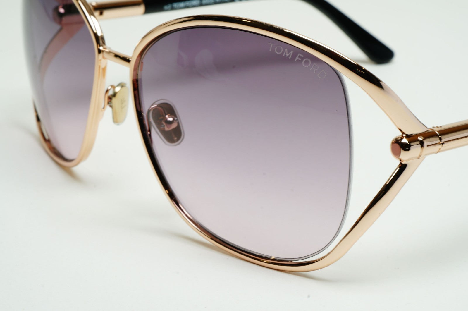 Tom Ford Sunglasses Marta Gold Black Grey Gradient FT1091 TF 1091 28B 62mm