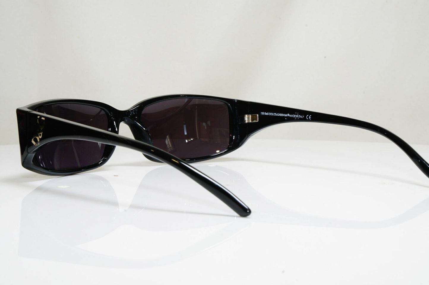 Authentic DOLCE & GABBANA Vintage Sunglasses Black Rectangle D&G 2201 B5 26535