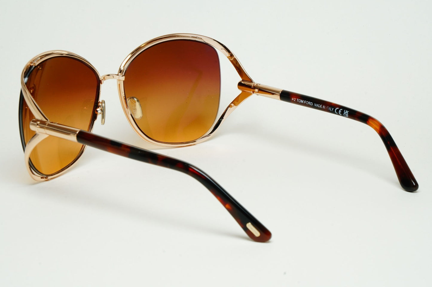 Tom Ford Sunglasses Marta Gold Brown Gradient Square FT1091 TF 1091 28F 62mm