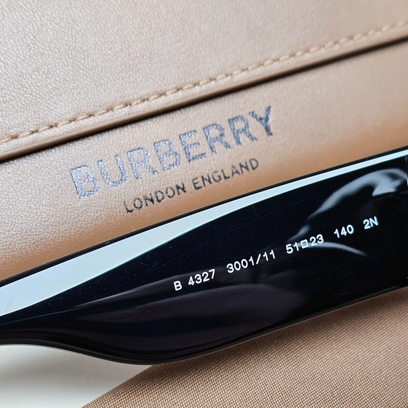 Burberry Sunglasses Delilah Black Gold Square Grey Gradient BE 4327 3001/11 51mm