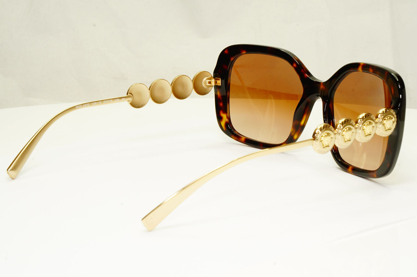 Authentic Versace Womens Square Sunglasses Gold Medusa MOD 4375 108/13