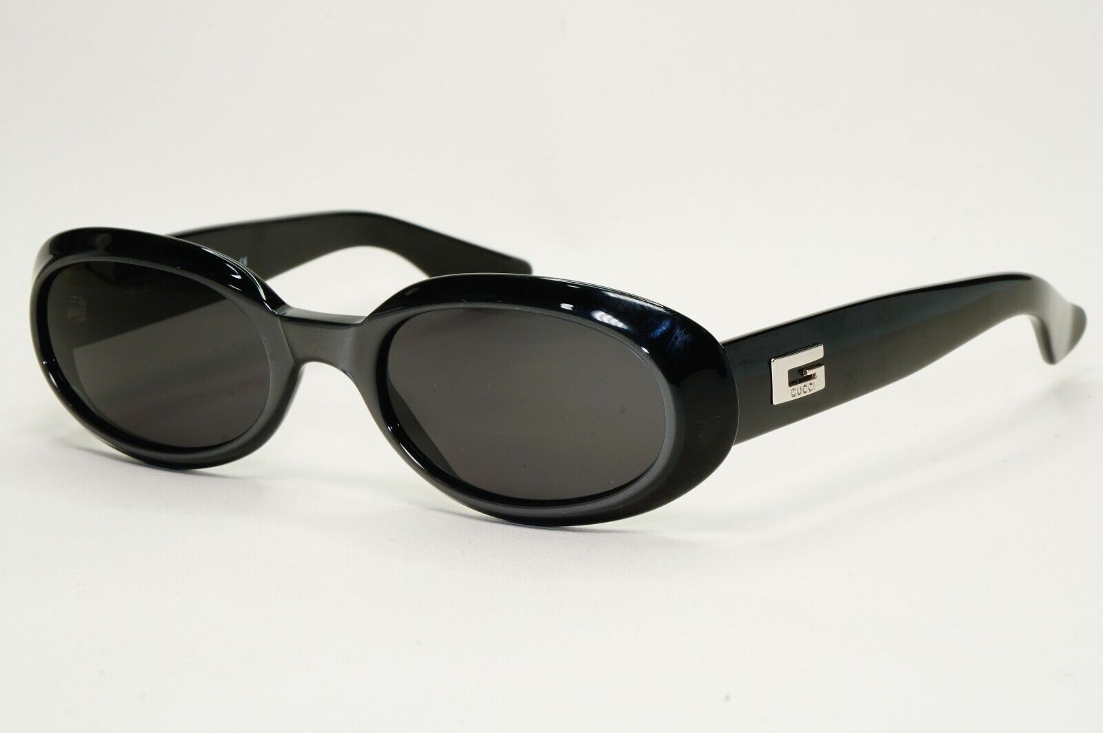 Gucci Sunglasses 1997 Vintage Oval Black Grey GG 2419/N/S 9HH 51mm 120824