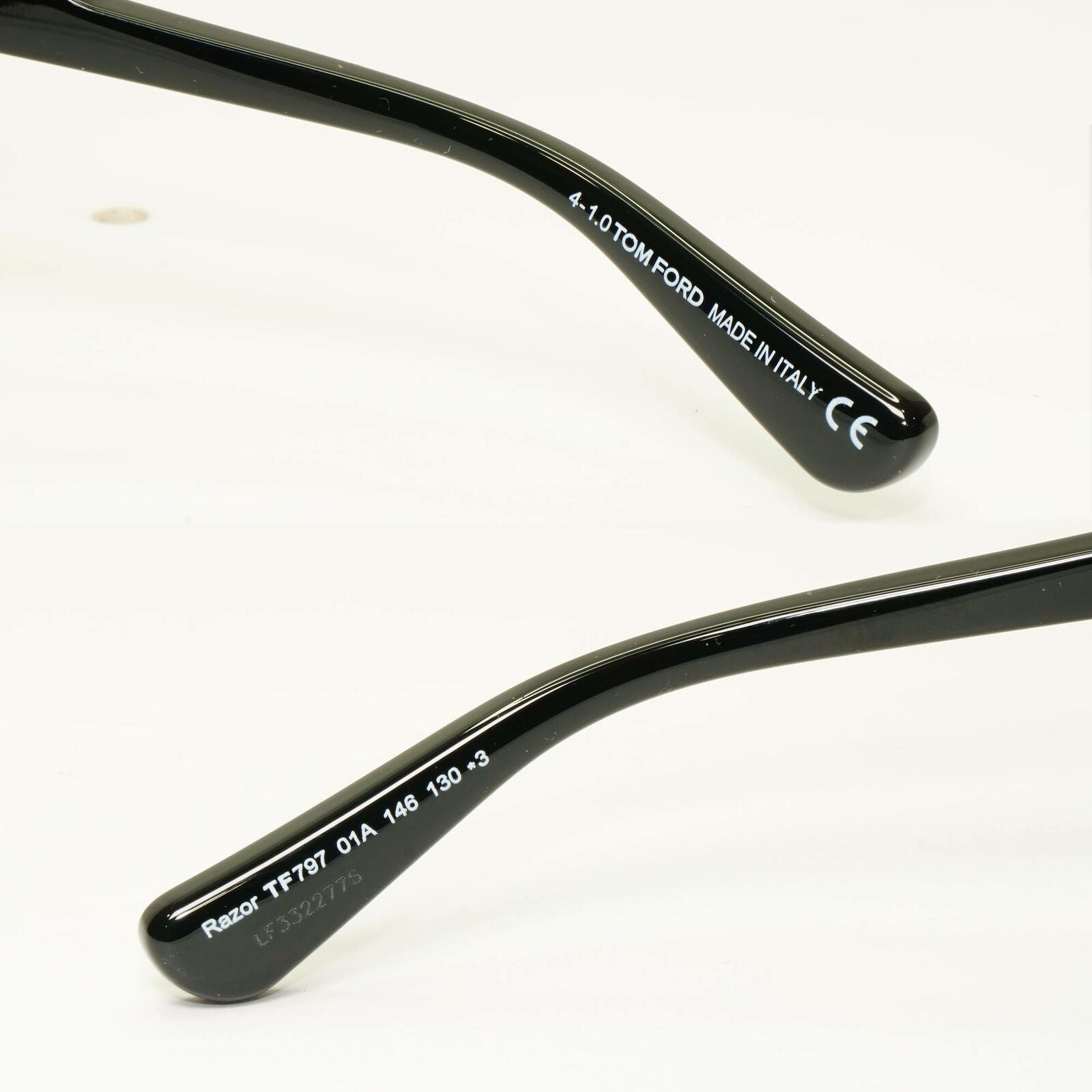 Authentic Tom Ford Mens Shield Visor Glossy Black Sunglasses Razor TF 797 01A