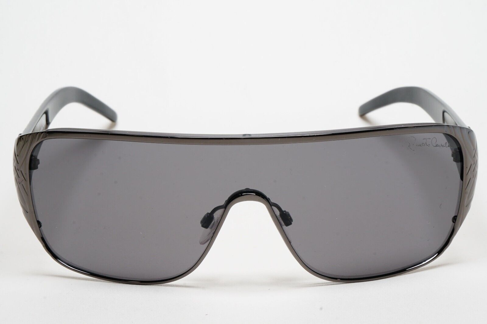 Roberto Cavalli Sunglasses 2006 Vintage Black Grey Shield Icario 394S 731 211124
