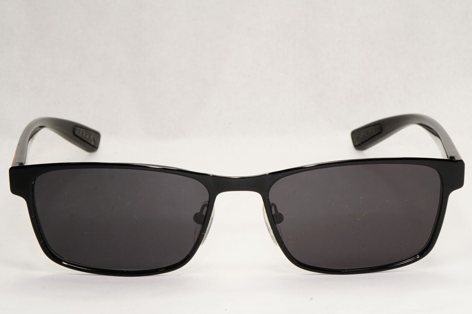 Prada Sunglasses Black Rectangle Square Metal Rim PS50GV VPS 50G 1AB-1O1 55mm