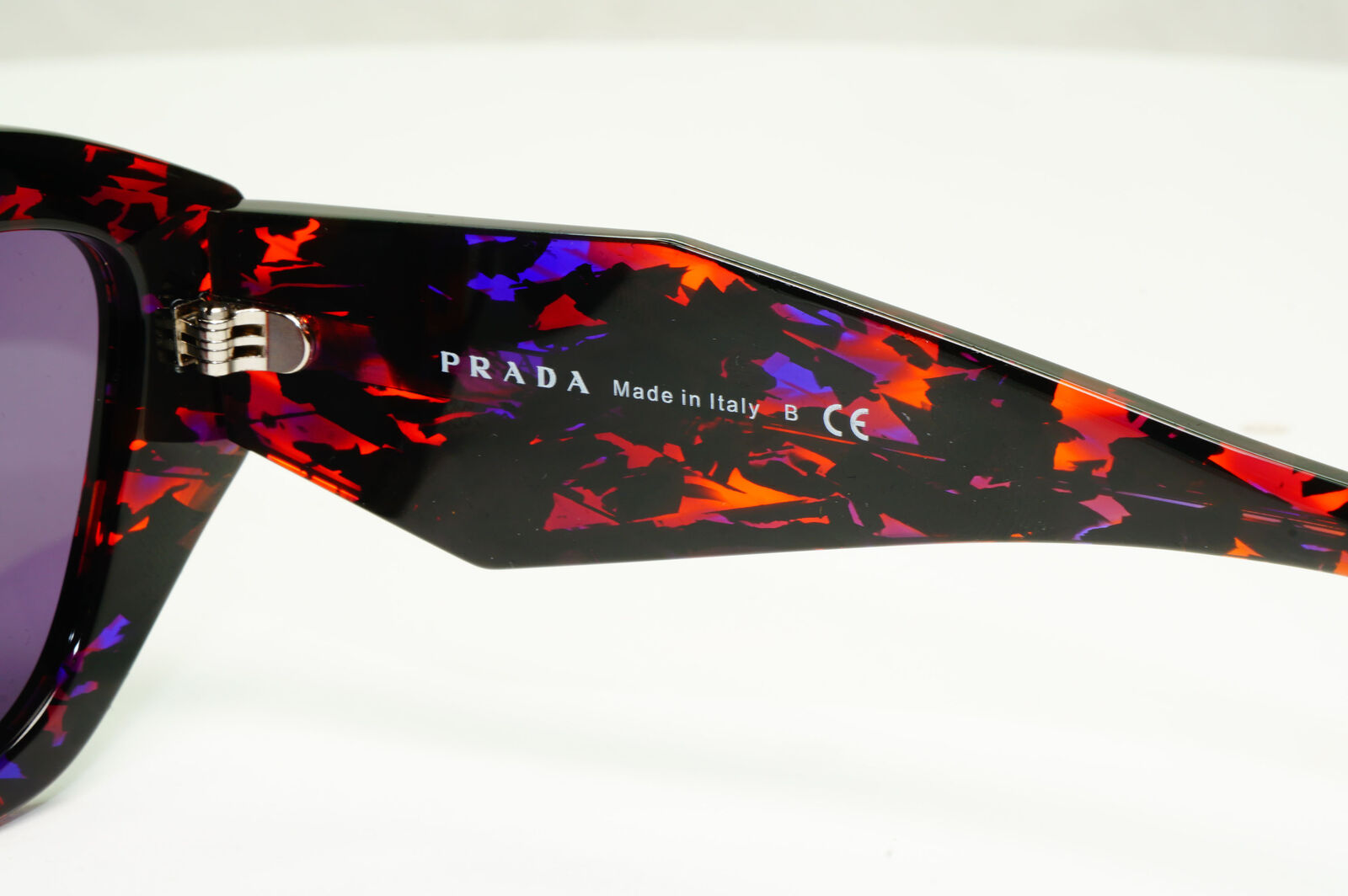 Prada Symbole Marble Sunglasses Black Orange Violet PR07YSF SPR 07Y F 06V-6O2