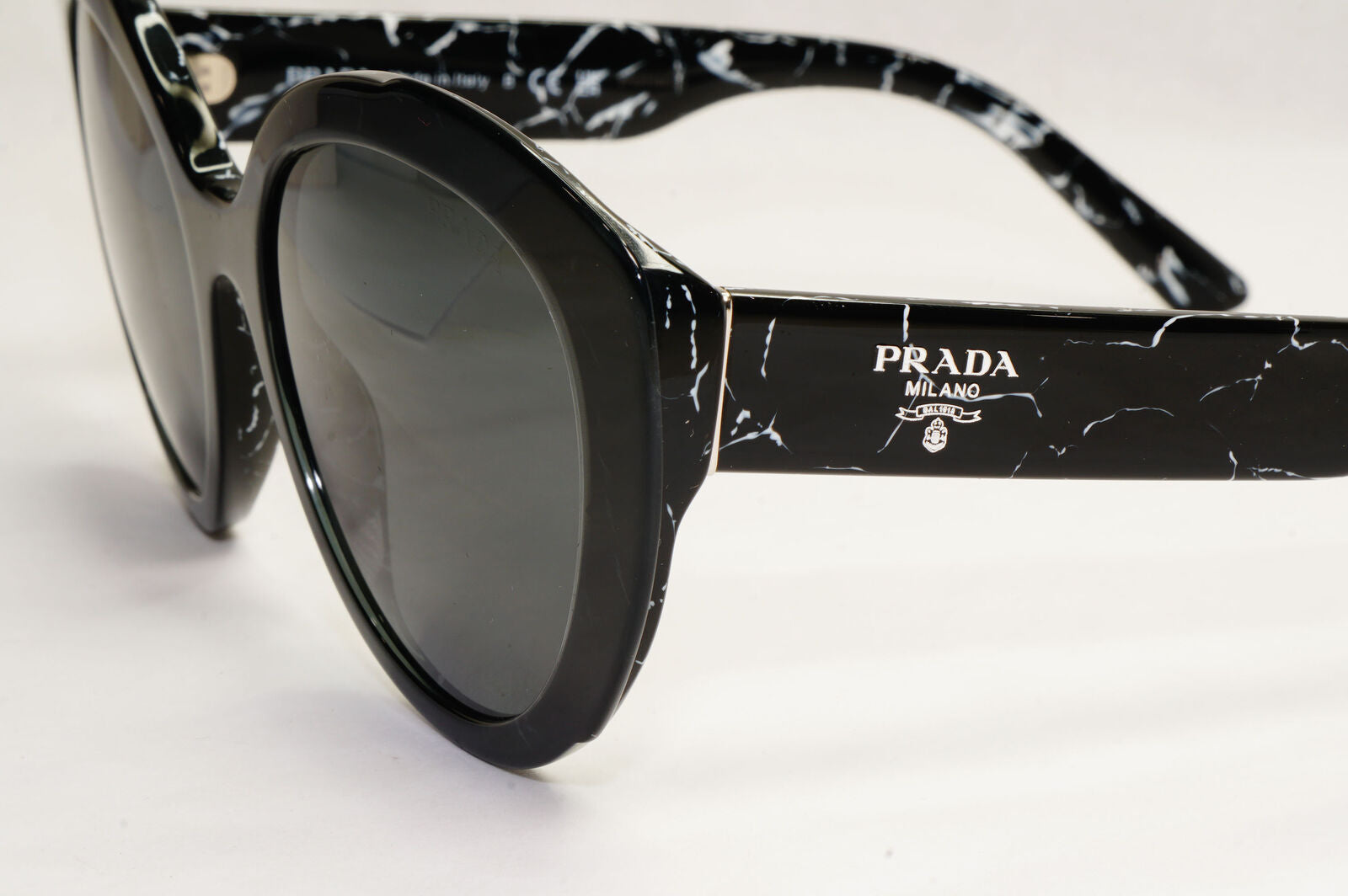 Prada Sunglasses Black Marble Lightning Grey PR01YS SPR 01Y 09V-5S0 270124