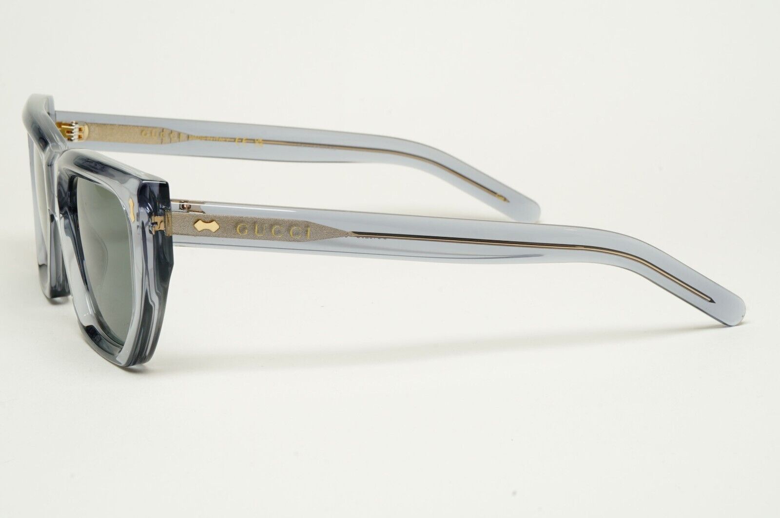 Gucci Sunglasses 2024 Grey Transparent Crystal Square GG1520S 004 53mm 180125