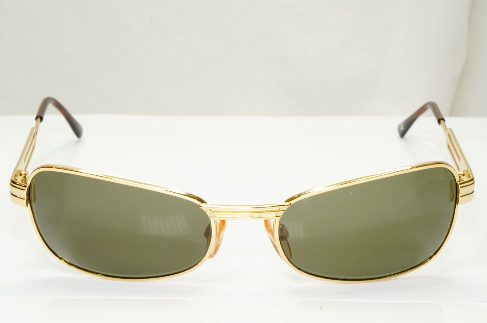 Versus 1996 by Gianni Versace Vintage Gold Green Sunglasses MOD F33 COL 030