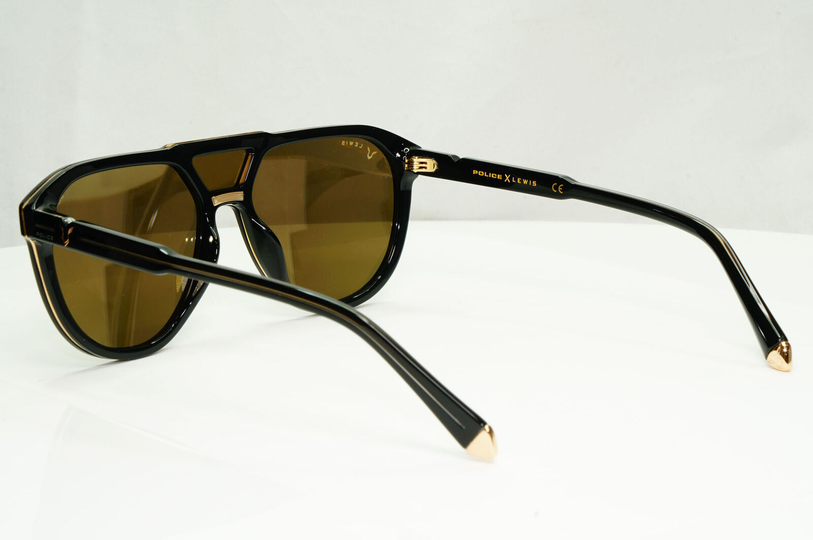 Police Lewis Hamilton F1 Sunglasses Black Gold Mirror Pilot 22 SPL C50 COL BLKG