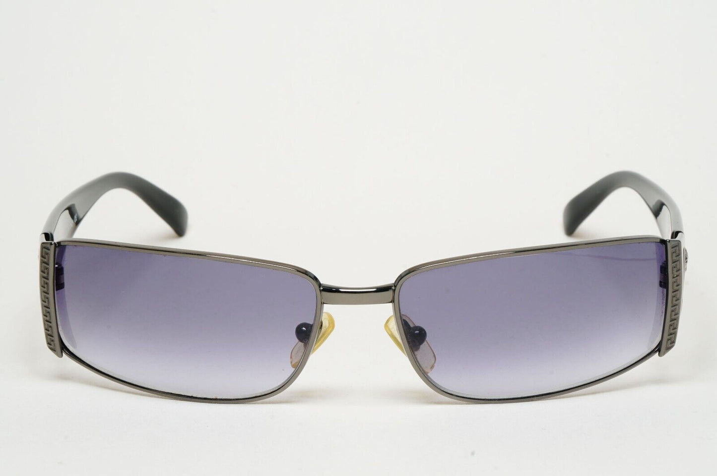 Versace Sunglasses 2003 Vintage Black Gunmetal Rectangle MOD 2021 1001/11 060125