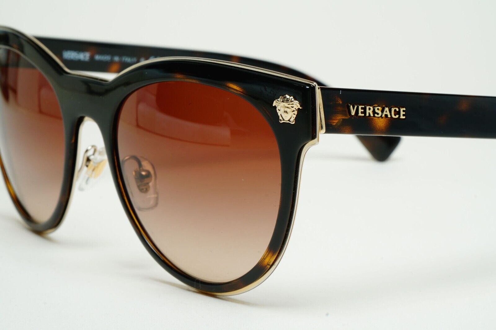 Versace Sunglasses 2018 Square Brown Gold Medusa MOD VE 2198 1252/13 54mm 110225