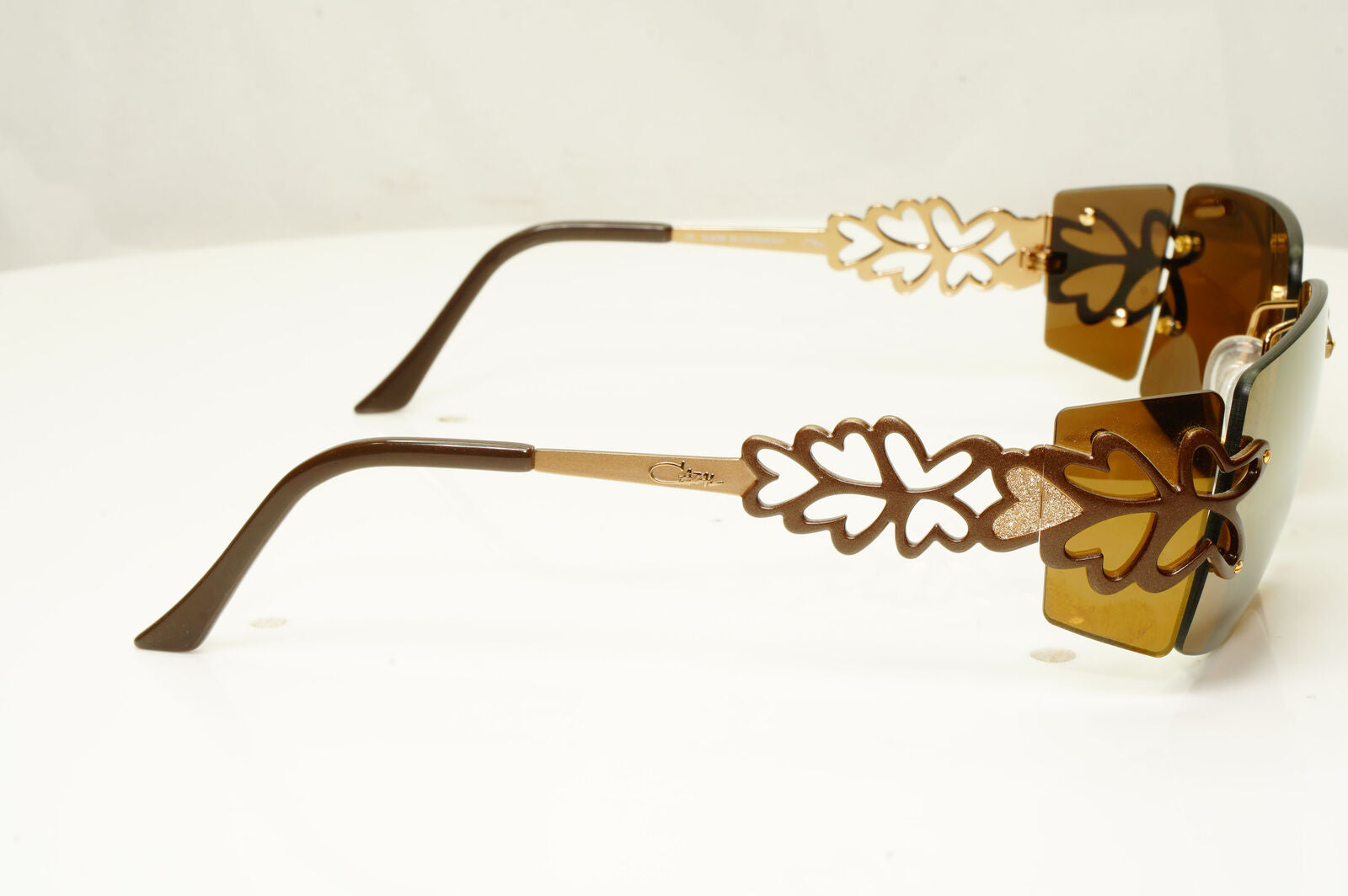 Cazal Sunglasses Vintage Brown Gold Rimless Metal MOD 9045 002 010122