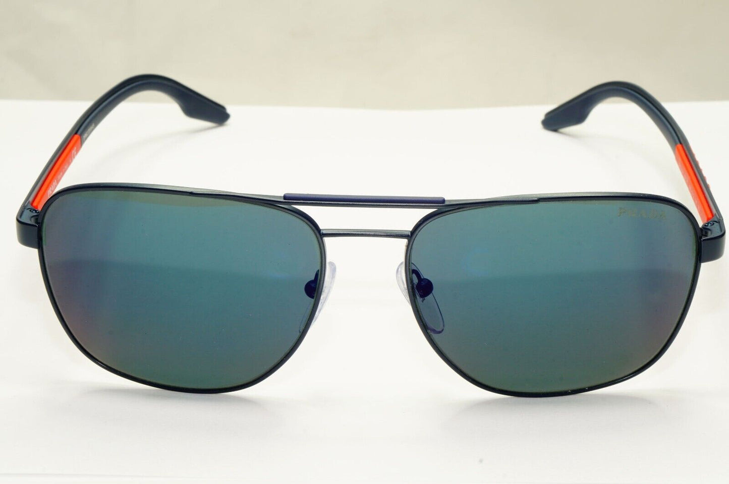 Prada Blue Sunglasses Pilot External Anti Reflective SPS 53X 06S-01G PS53XS