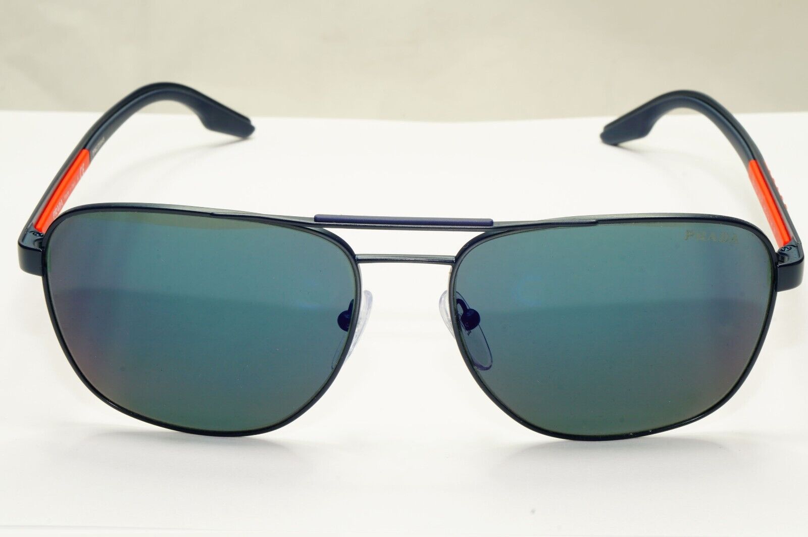 Prada Blue Sunglasses Pilot External Anti Reflective SPS 53X 06S-01G PS53XS