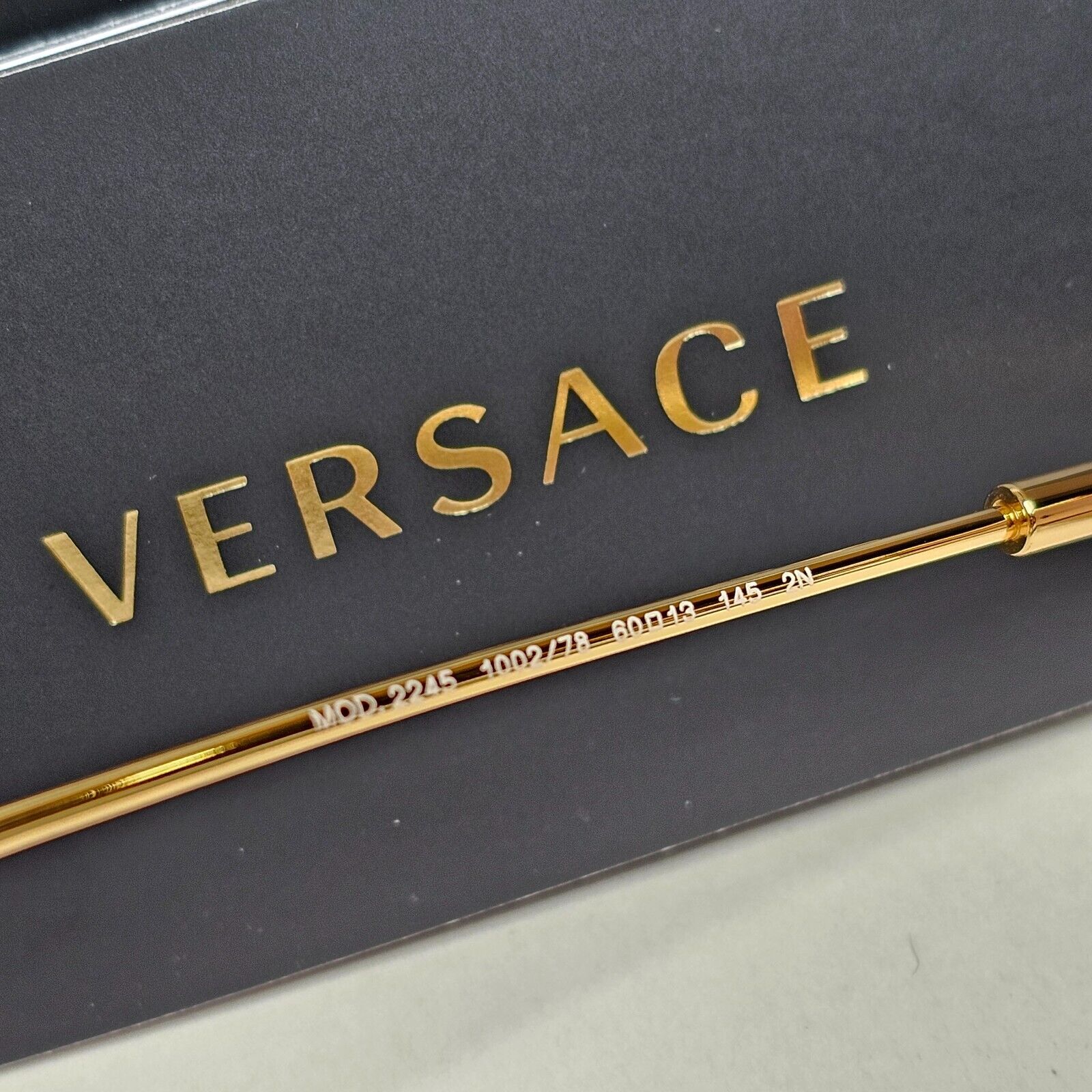 Versace Sunglasses Gold Rimless Gold Fuchsia Orange Gradient MOD VE 2245 1002/78