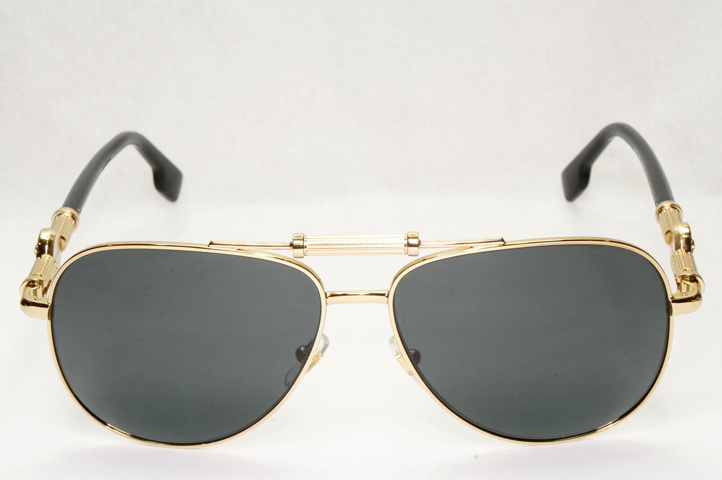 Versace Sunglasses Black Gold Pilot Medusa Metal MOD VE 2236 1002/87 59mm