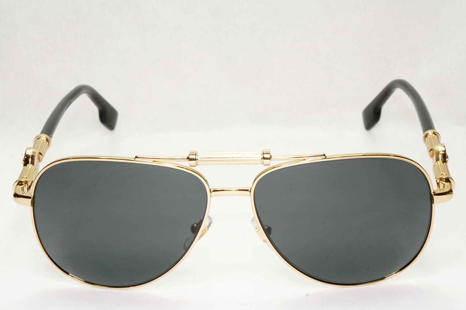 Versace Sunglasses Black Gold Pilot Medusa Metal MOD VE 2236 1002/87 59mm