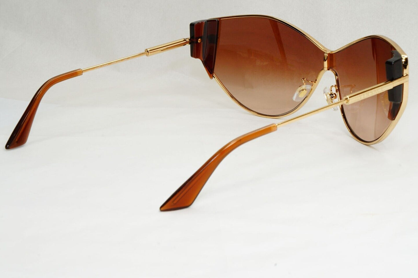 Versace Sunglasses Gold Brown Shield Gradient Metal MOD VE 2239 1002/13