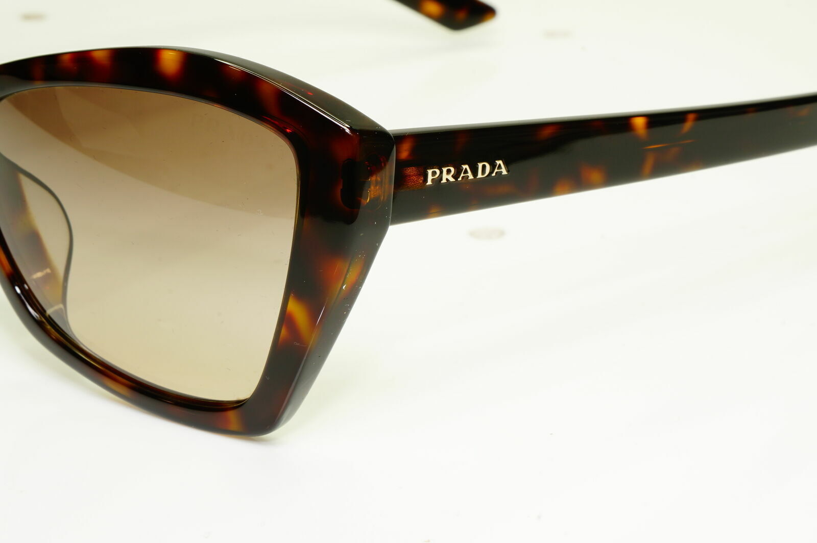 Prada Brown Tortoise Sunglasses Square Womens Gradient Havana SPR 07X F 2AU-3D0