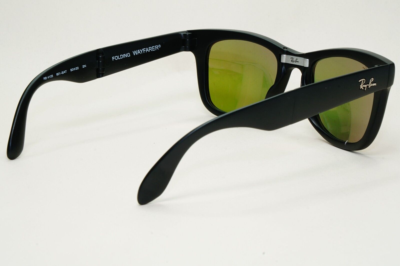 Ray-Ban Sunglasses Folding Wayfarer Black Pink Orange Mirror RB 4105 601-S/4T
