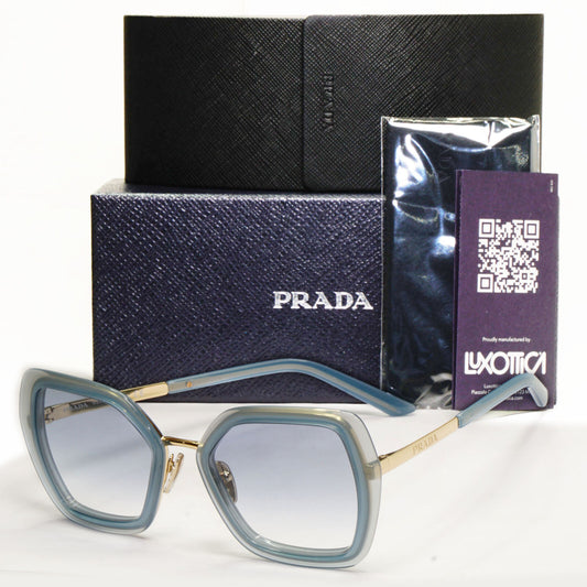 Prada Sunglasses Blue Gold Gradient Square Ceruleo Opal PR53YS SPR 53Y 06Y-03O