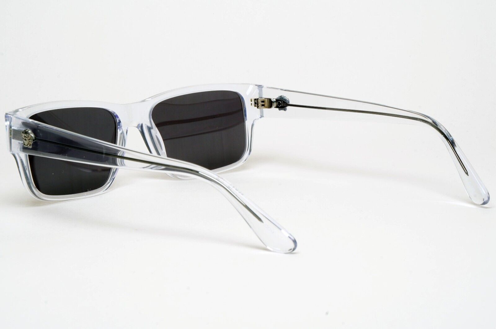 Versace Sunglasses Black Crystal Transparent Medusa Square MOD VE 3342 148 55mm