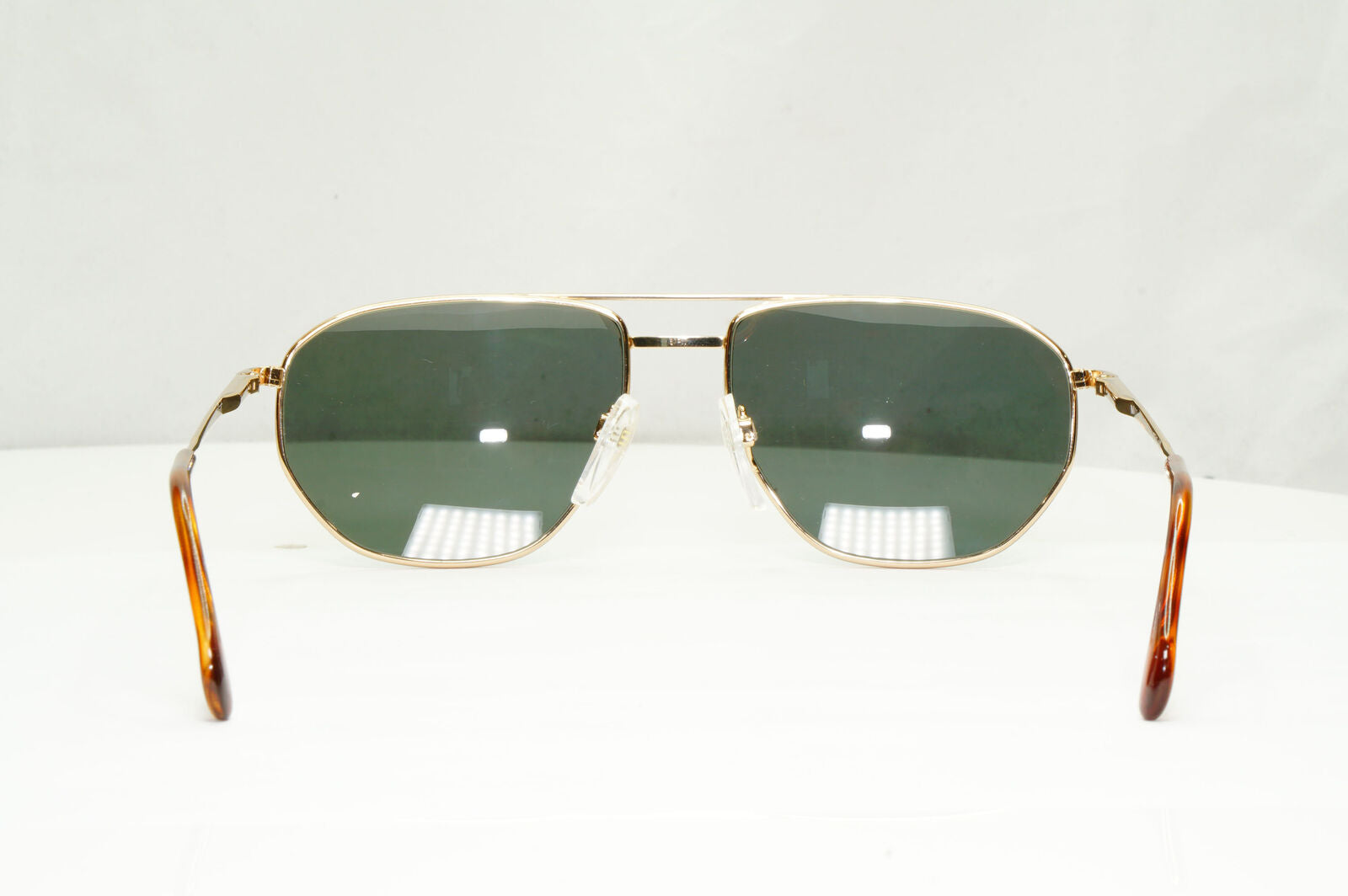Silhouette 1990s Austria Sunglasses Vintage Gold Green Pilot M7217 V6050 071222