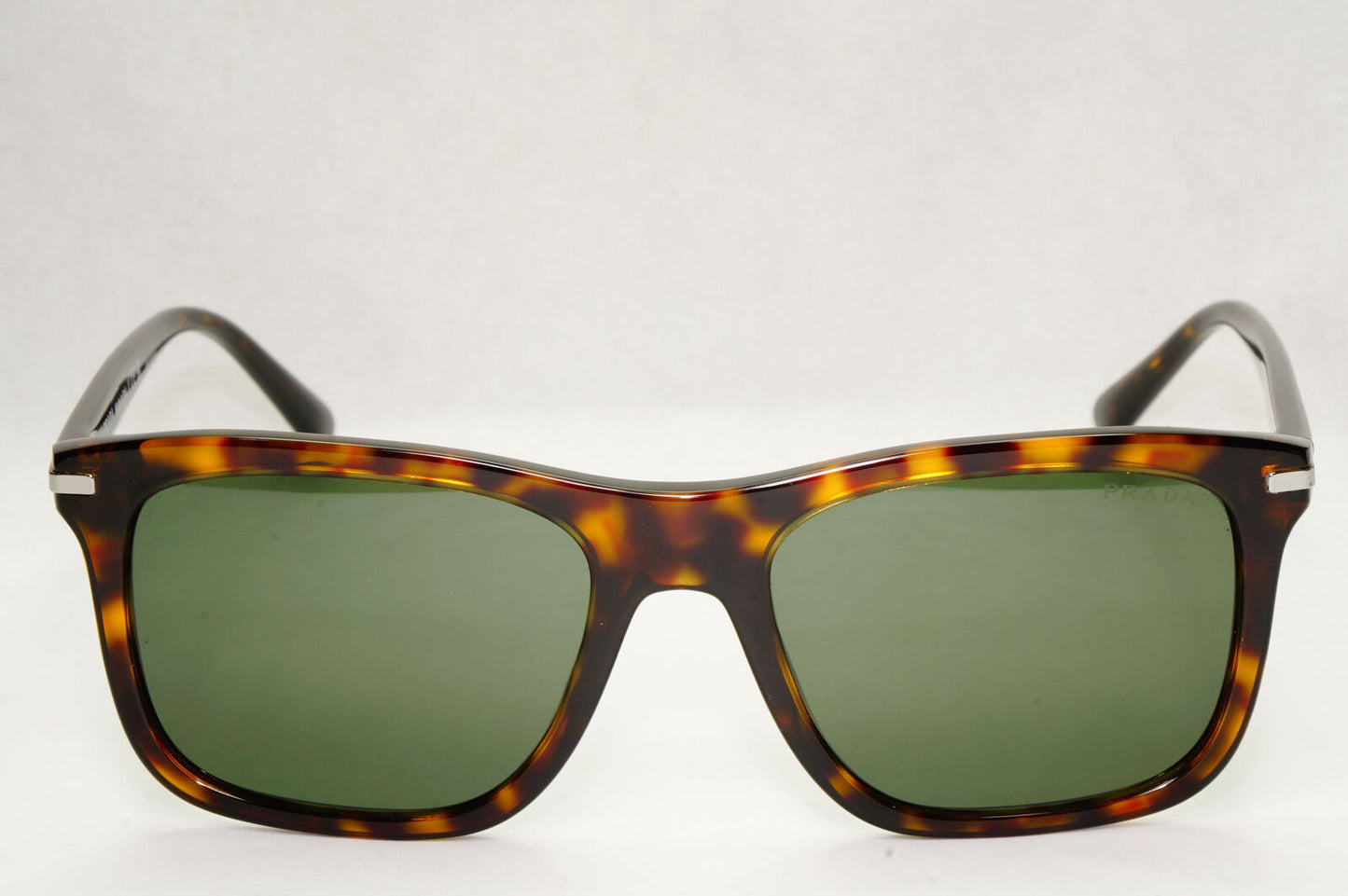 Prada Sunglasses Glass Lens Square Brown Tortoise Green PR18WS SPR 18W 2AU-0B0
