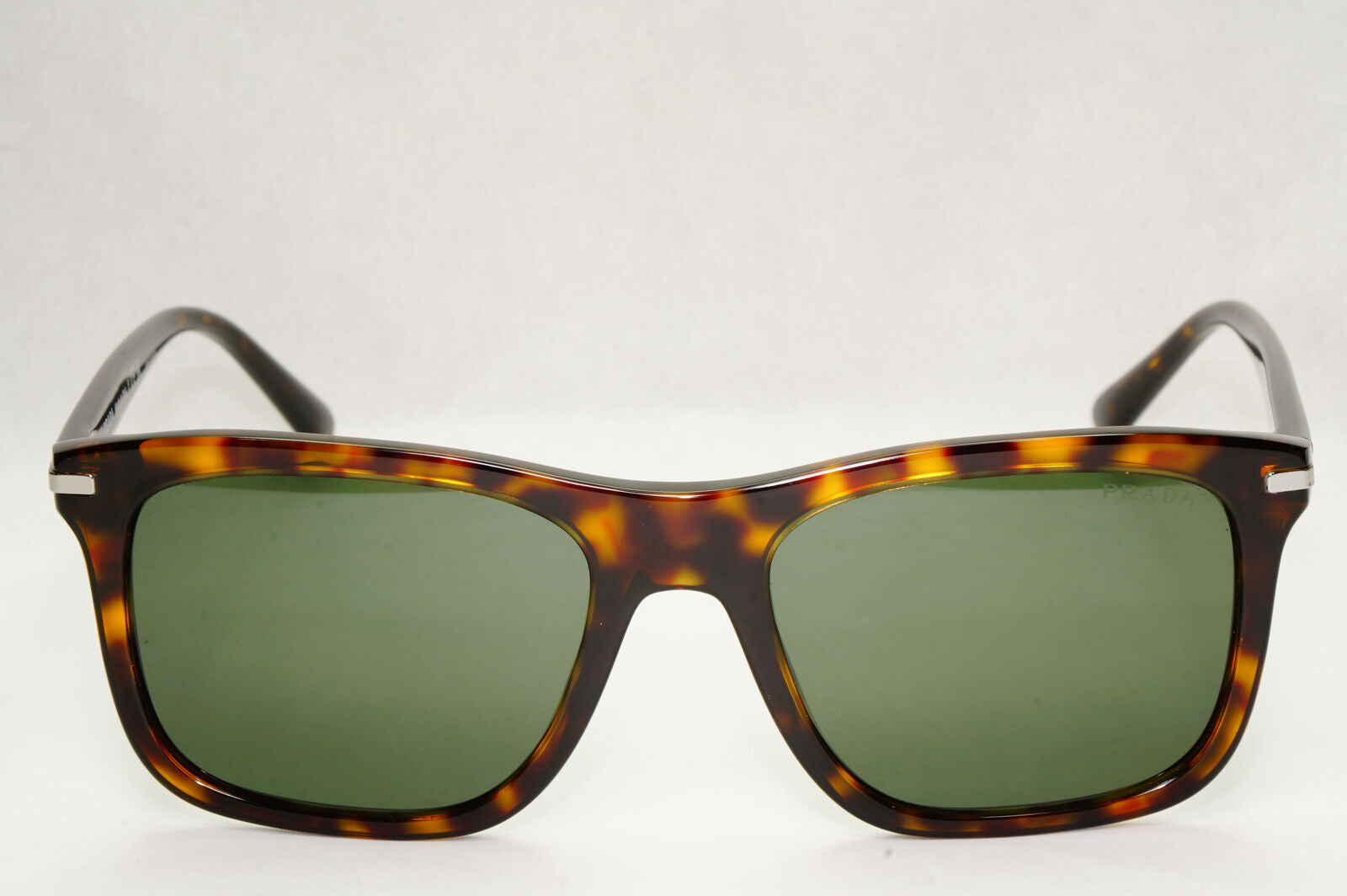 Prada Sunglasses Glass Lens Square Brown Tortoise Green PR18WS SPR 18W 2AU-0B0