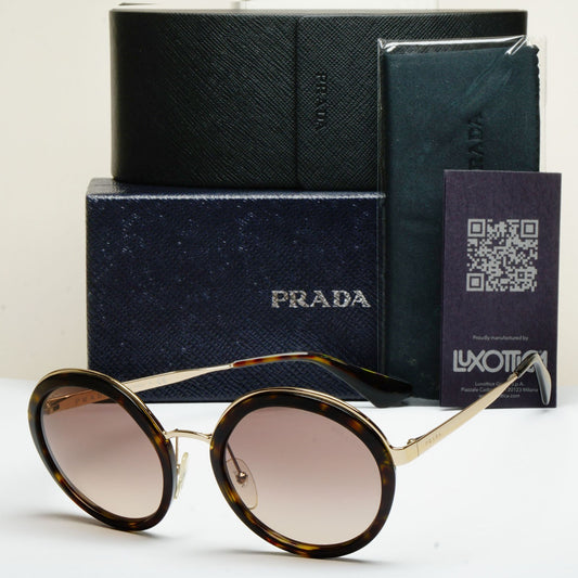 Prada Sunglasses Round Gold Brown Gradient PR50TS SPR 50T 2AU-3D0