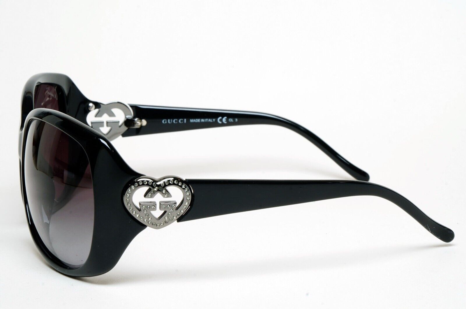 Gucci Sunglasses 2011 Vintage Heart Black Grey Silver GG 3548/S D28PT 290125