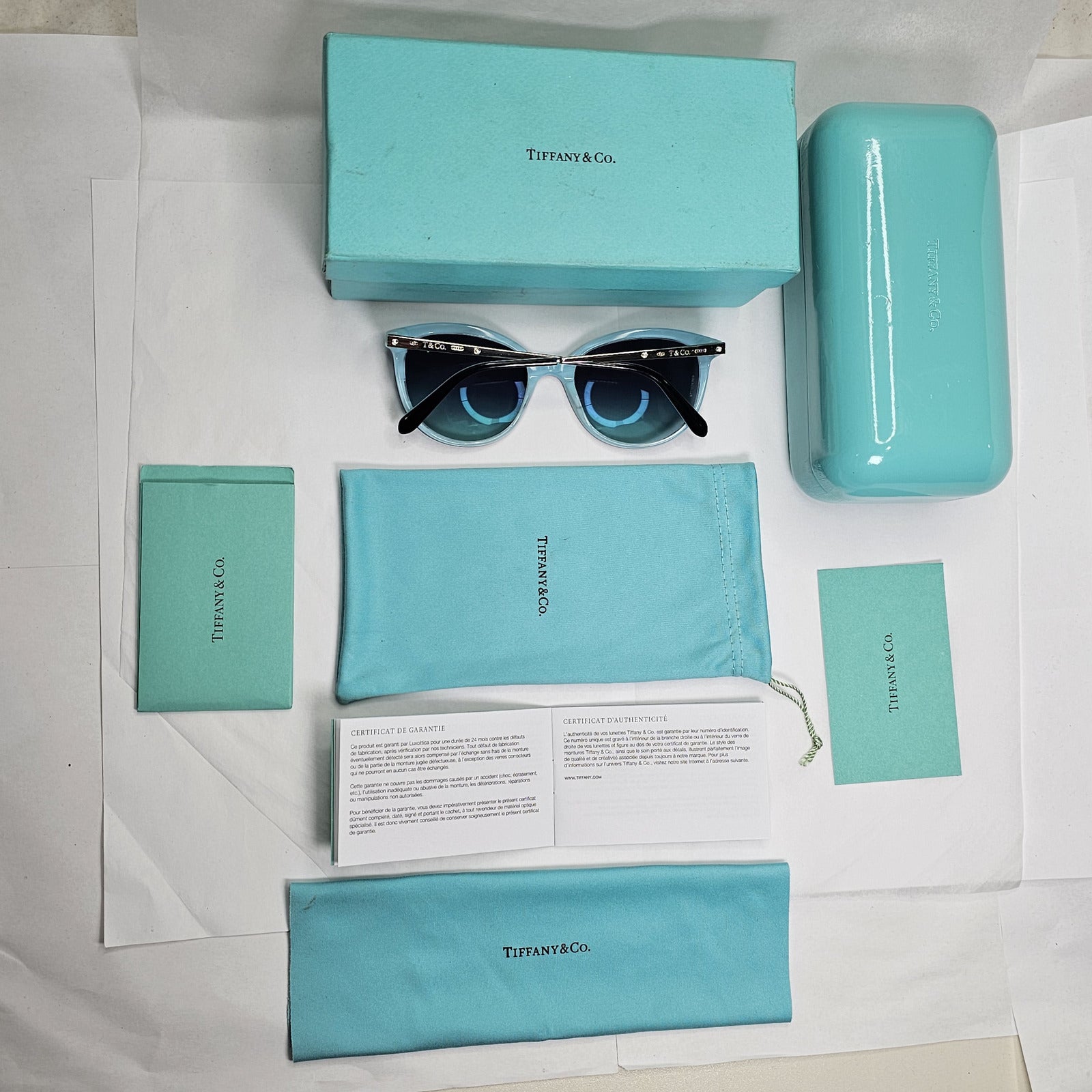 Tiffany & Co Sunglasses 2016 Black Blue Gradient TF 4117-B 8193/9S 180124