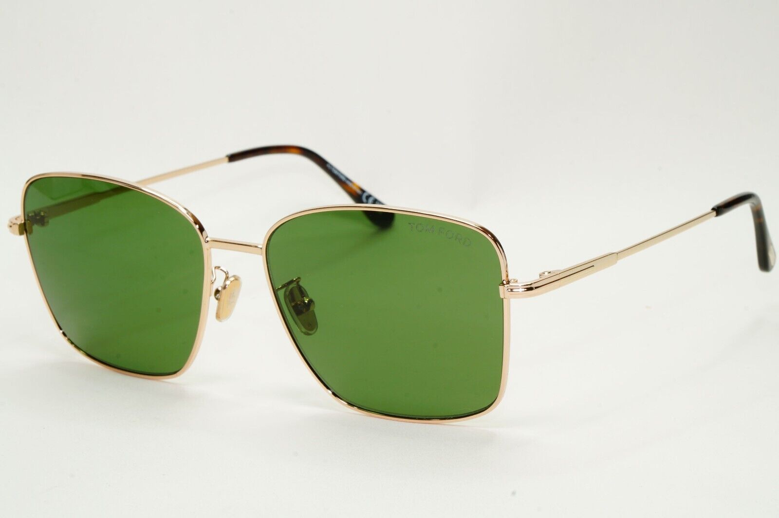 Tom Ford Sunglasses Gold Green Metal Square FT0953-D TF 953-D 28N 60mm