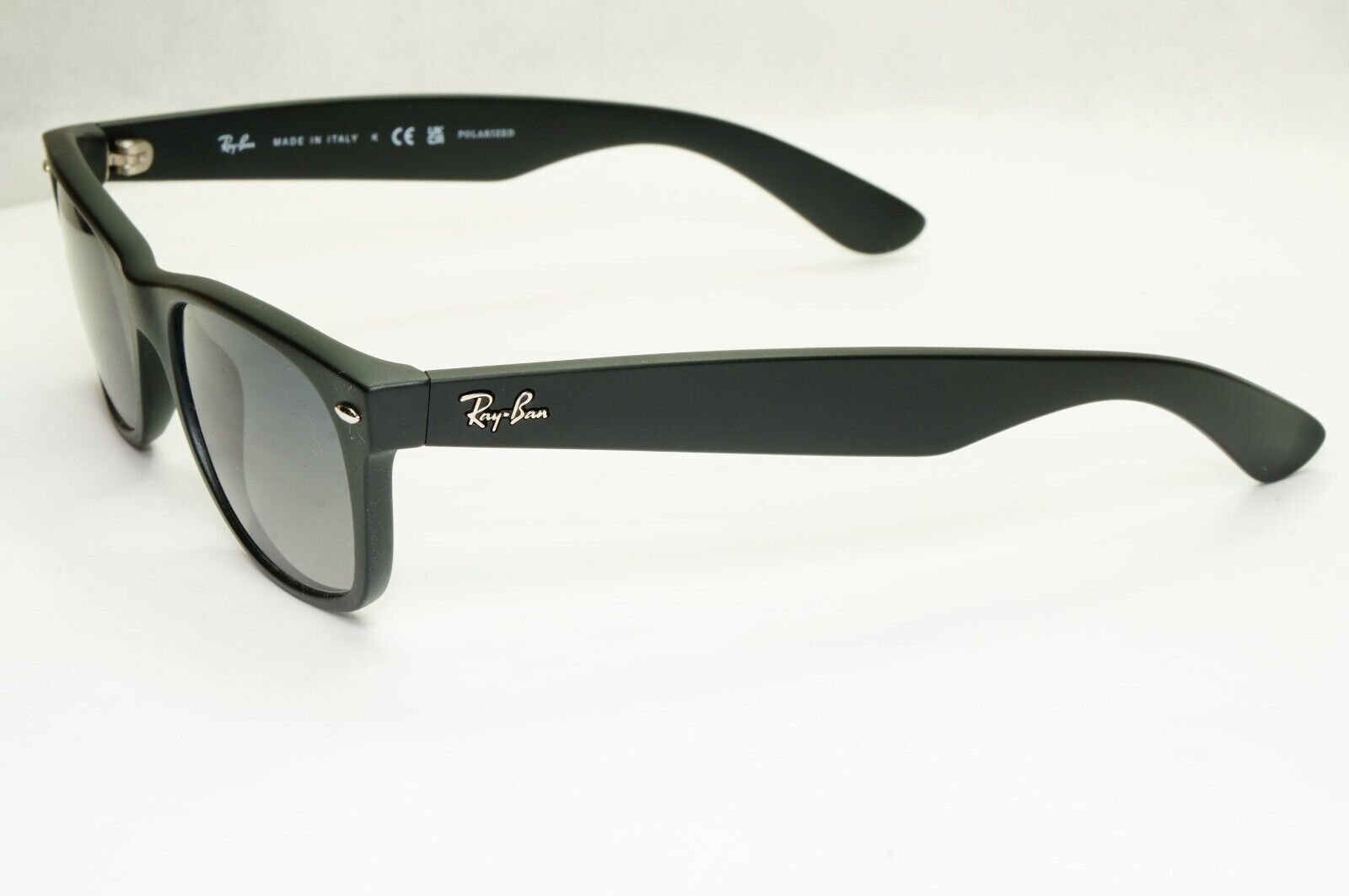 Ray-Ban Sunglasses Polarised New Wayfarer Black Matte Blue RB 2132 601-S/78 52mm
