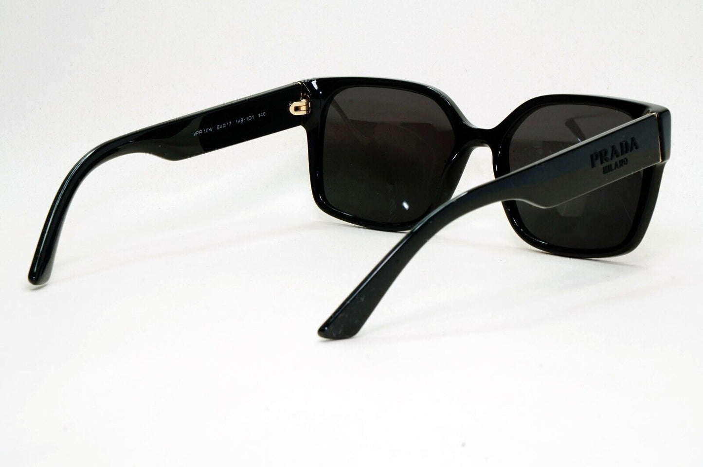 Prada Sunglasses Black Square Glossy Womens PR10WV VPR 10W 1AB-1O1 54mm