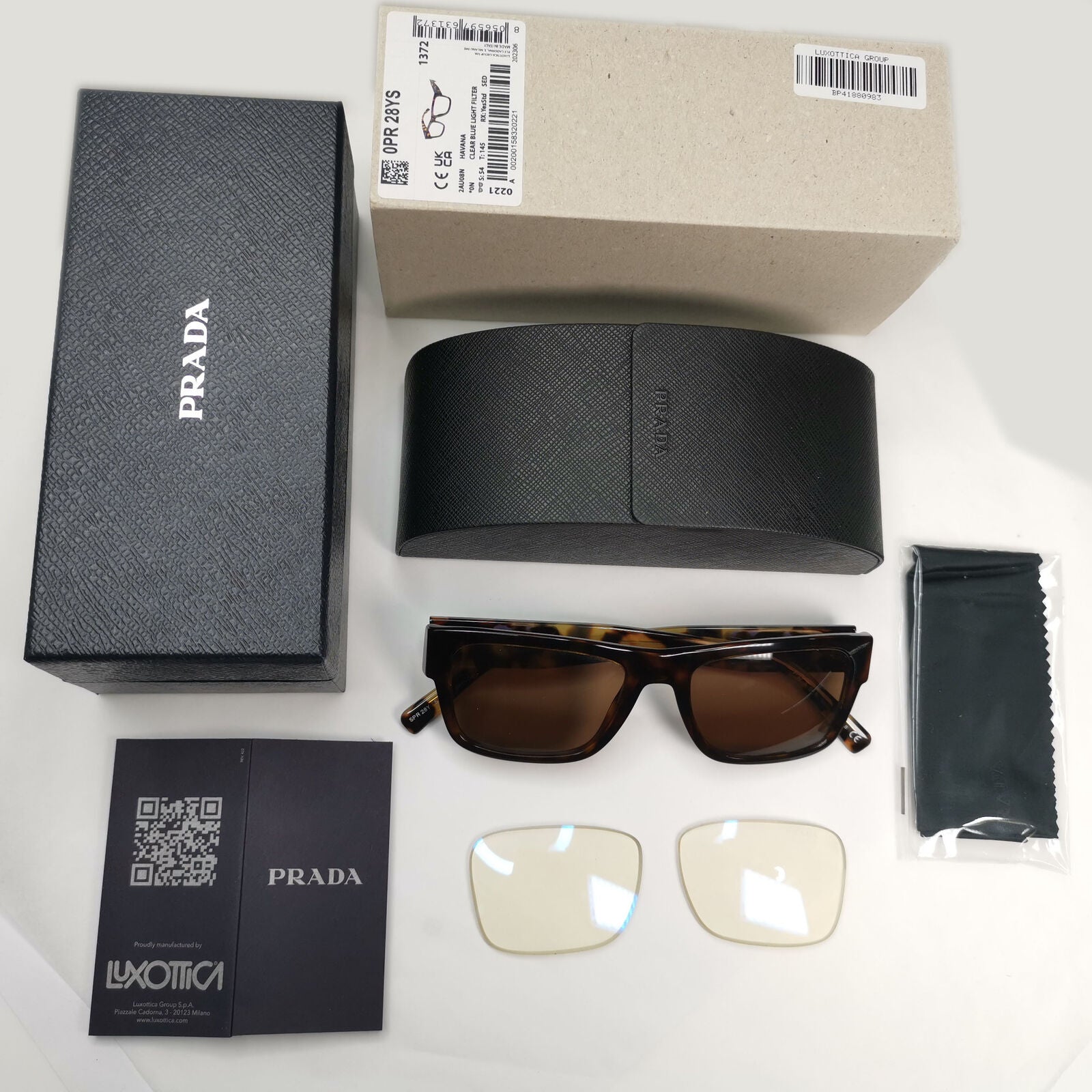 Prada Sunglasses Symbole Triangle Brown Havana Tortoise PR28YS SPR 28Y 2AU-08N