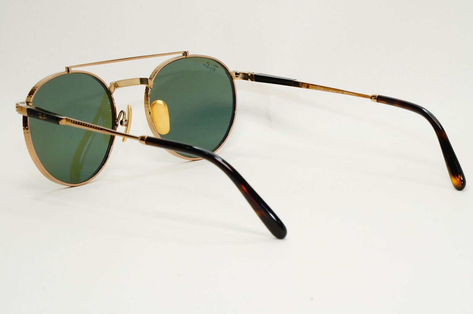 Ray-Ban Sunglasses Round II Titanium Gold Arista Green RB 8237 3138/52 50mm
