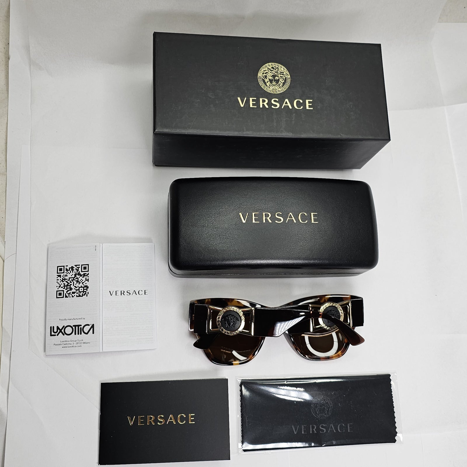 Versace Sunglasses Gold Brown Tortoiseshell Medusa Square MOD VE 4415-U 5119/63