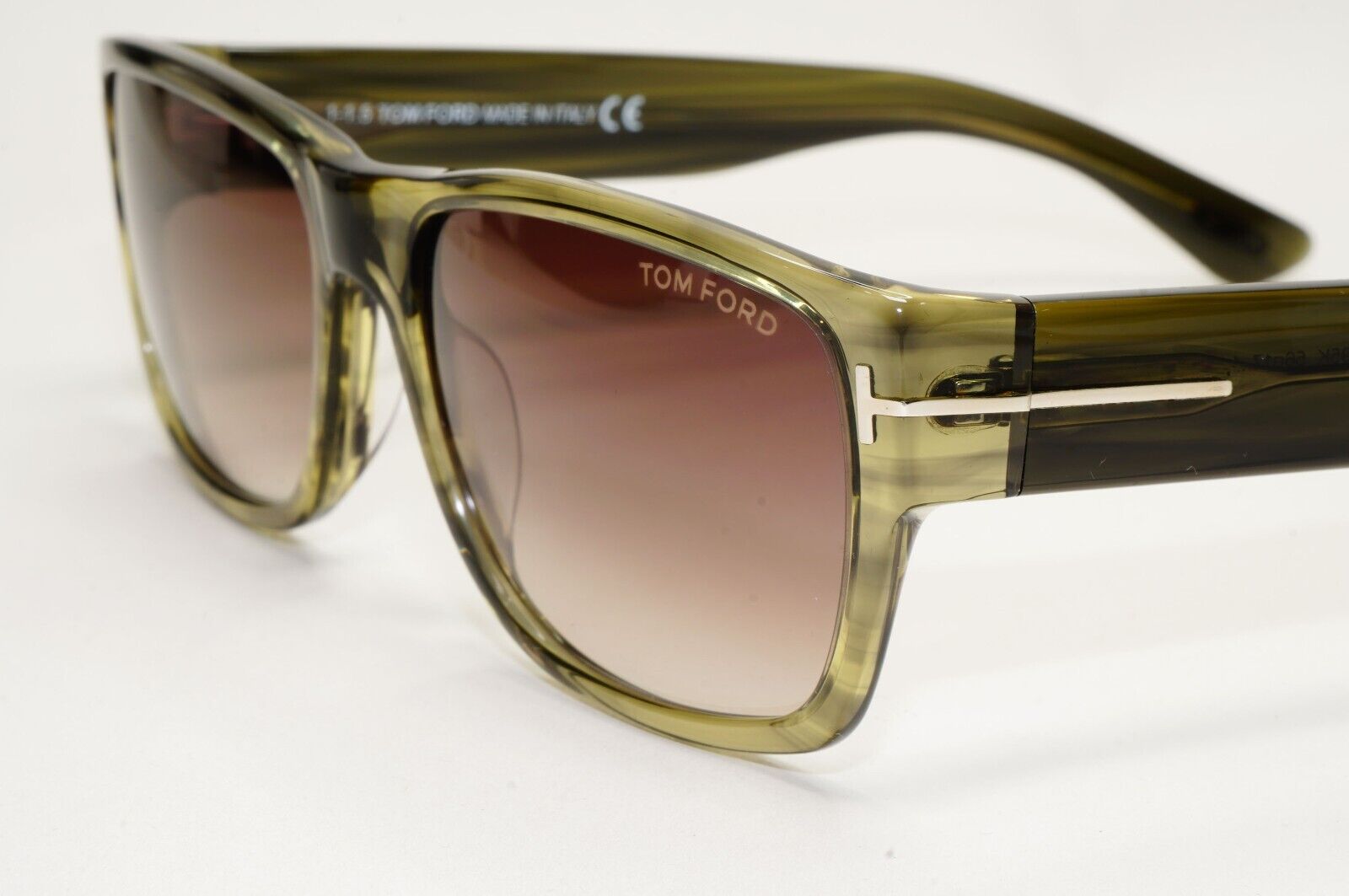 Tom Ford Sunglasses Mason Green Transparent Brown Grad FT0445 TF 445 95K 56mm