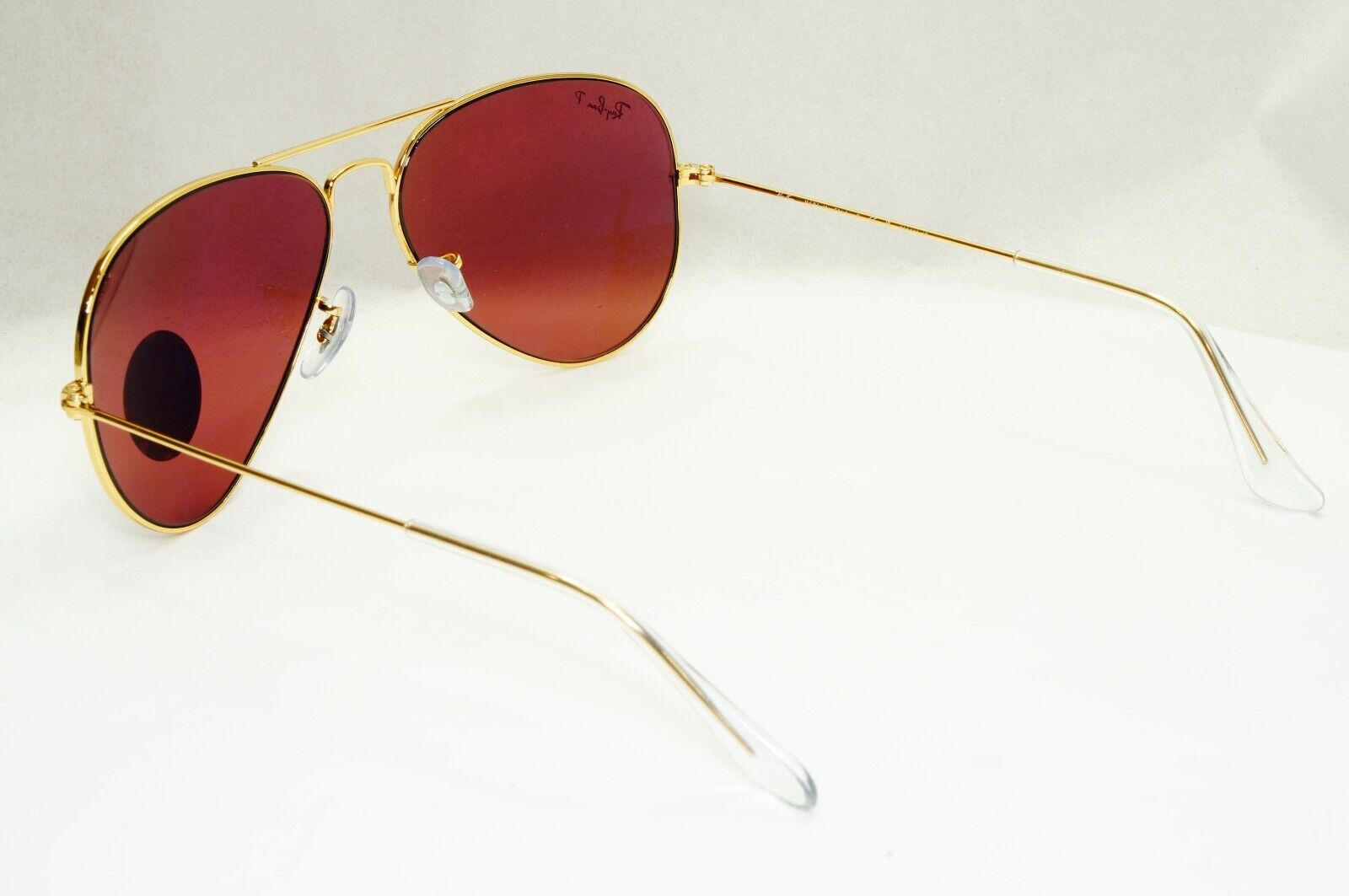 Ray-Ban Sunglasses Aviator Polarised Gold Dull Rose Purple RB 3025 9196/AF 50mm